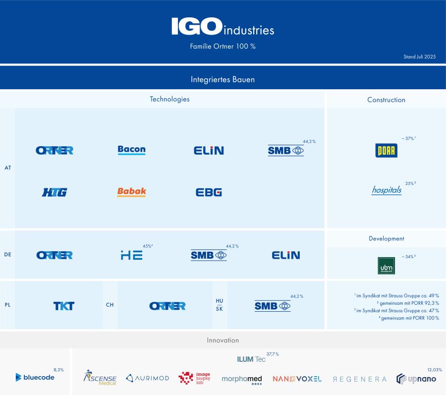 Organigramm IGO Industries (Stand Juli 2025)