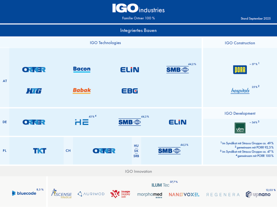 Organigramm IGO Industries (Stand September 2025)